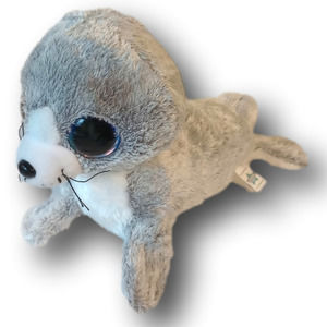 Lumo Stars Grey Artic Seal Kuutti 8" Plush Stuffed Animal Aurora Eyes